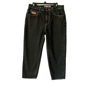Y2K Empyre Jeans Mens 34x28 Black Denim Faded Skater Grunge Hip Hop 90s 2000s